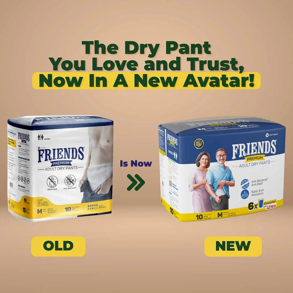 20 Pull Ups Friends Classic Adult Diaper, Size: Medium, 10 Dry Pants at Rs  263.68/pack in Lucknow